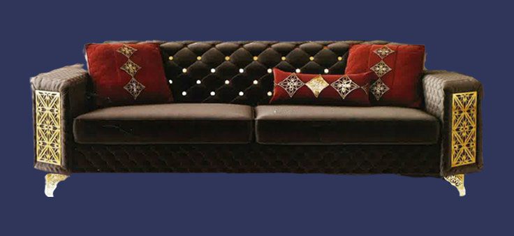 Ikea Custom Sofa Set and Armchair. Absolute Black, Black & Red